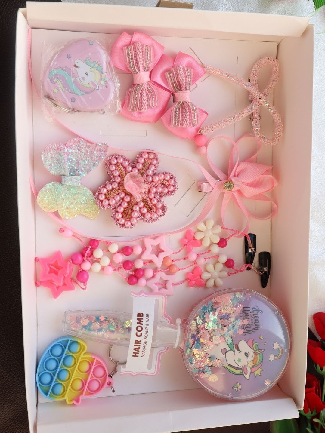 Kamule Girls Rainbow Hair Accessories Gift Box