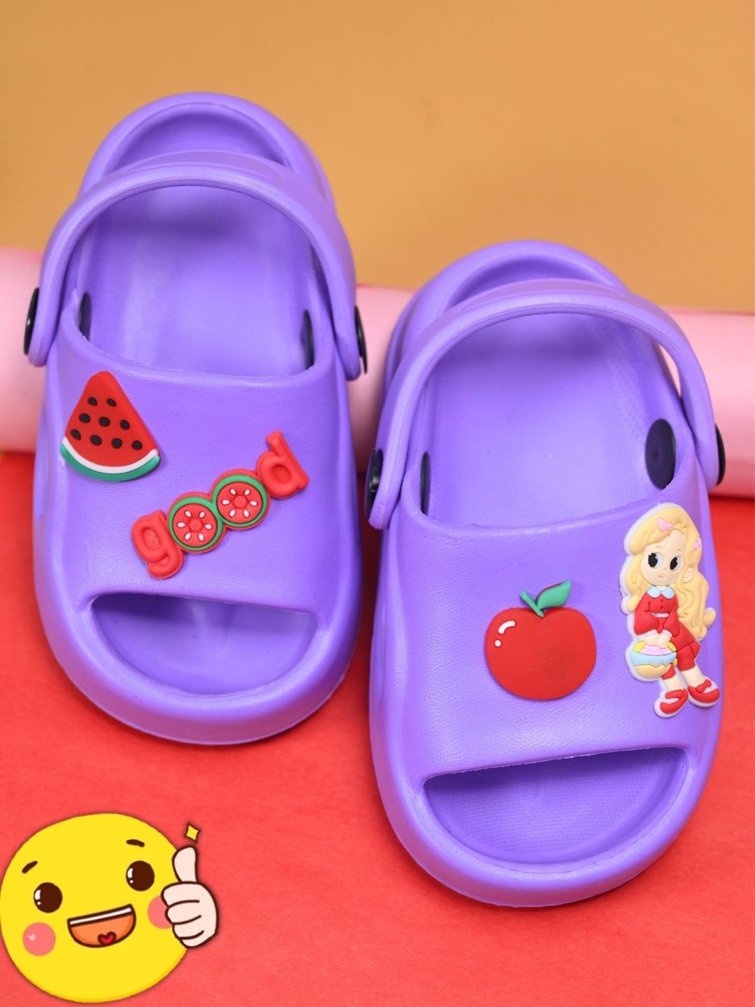 Yellow Bee Girls Delightful & Fun Doll Fruit Charms Clogs