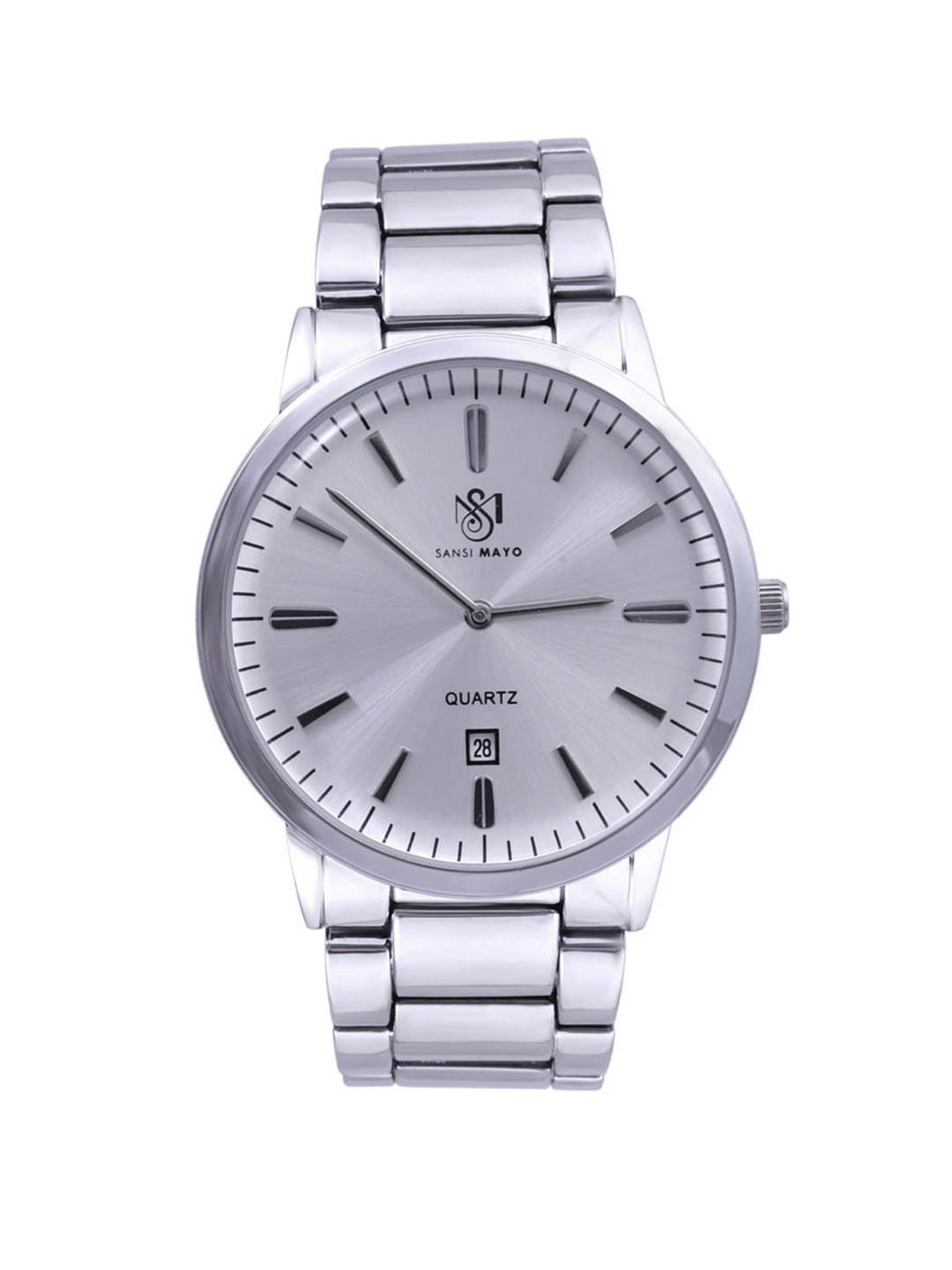 SANSIMAYO Nero-X Men Dial & Stainless Steel Straps Analogue Watch SM-M-107-S-S-W