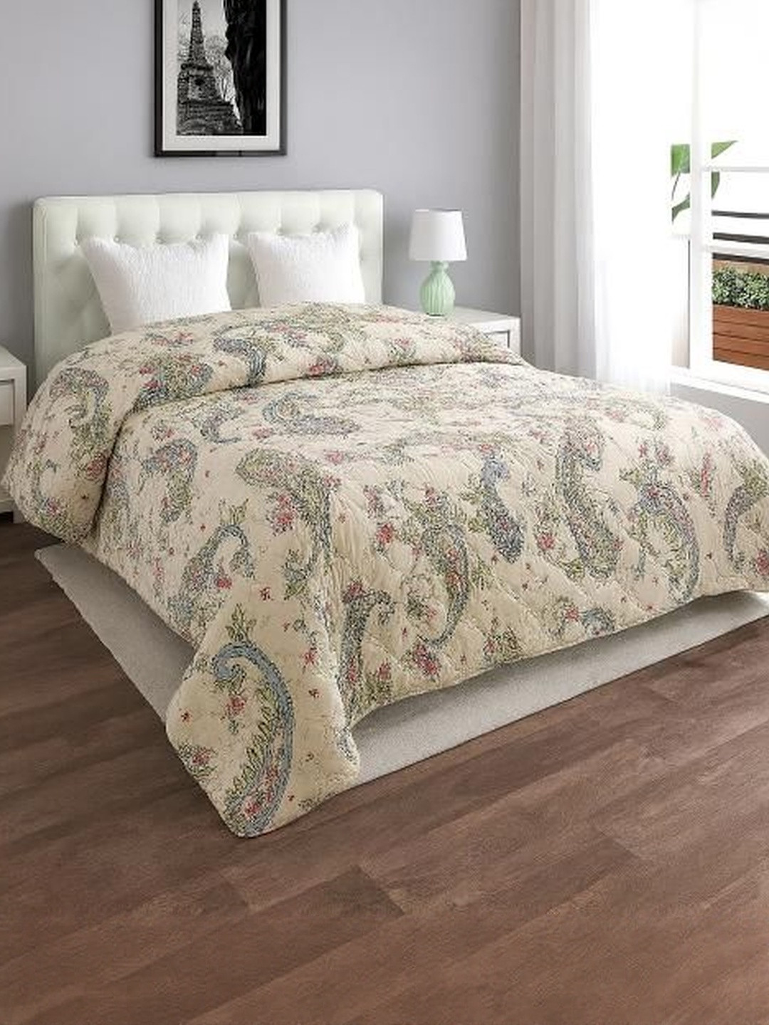 Dollar Multicoloured Floral AC Room 120 GSM Double Bed Comforter