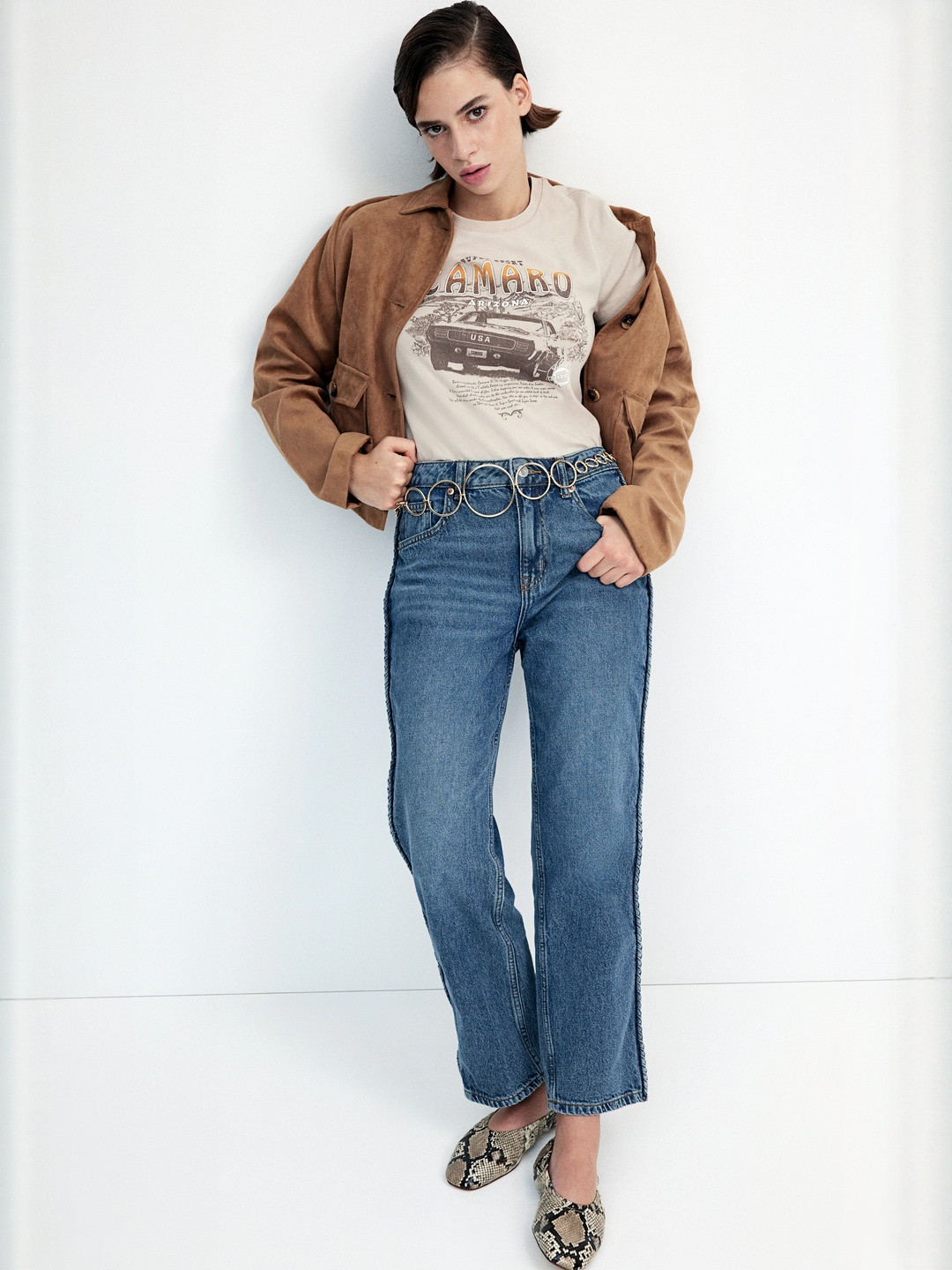 H&M Straight High Ankle Jeans