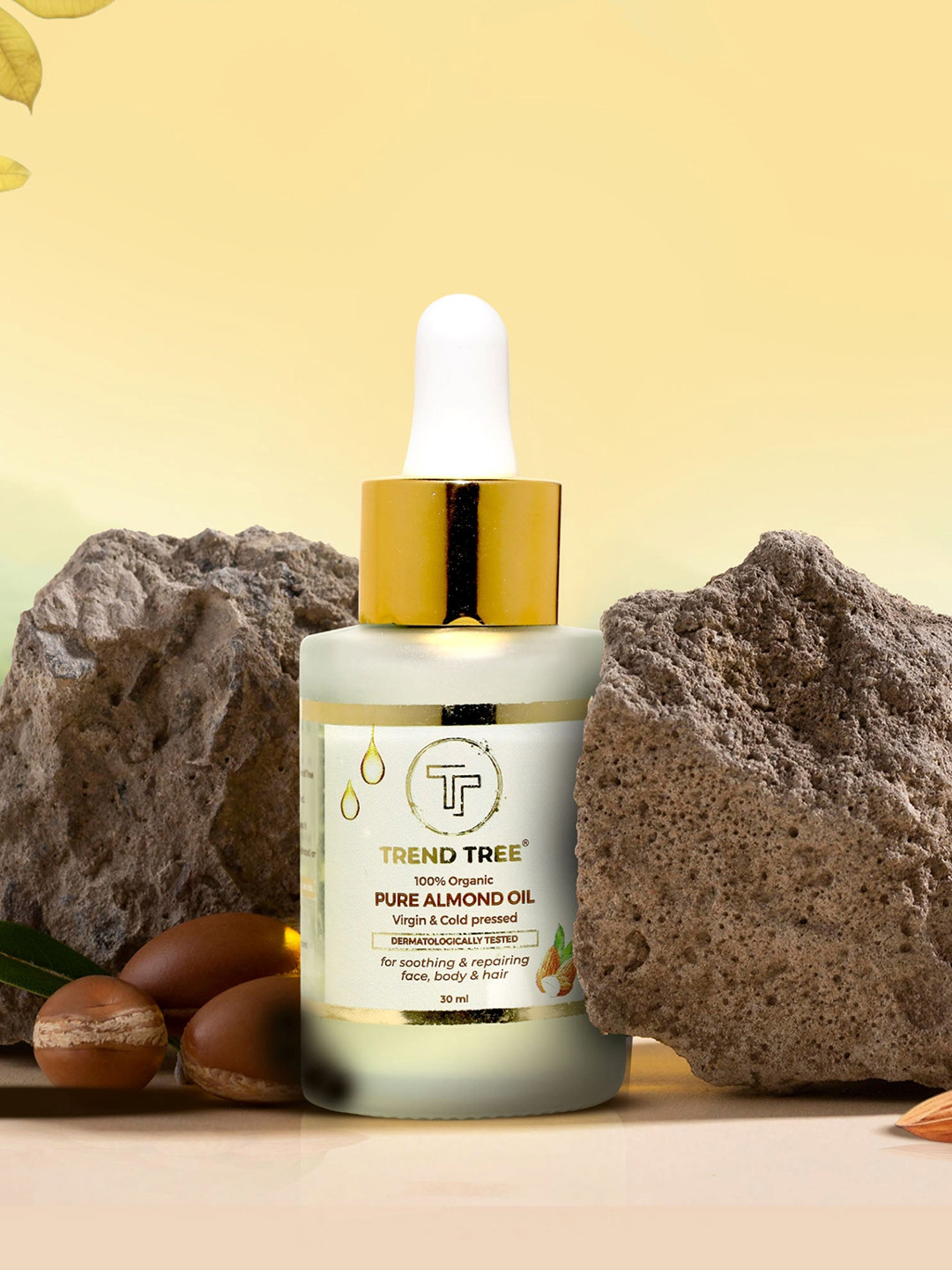 TRENDTREE 100% Cold-Pressed Organic Almond Oil - 30 ml