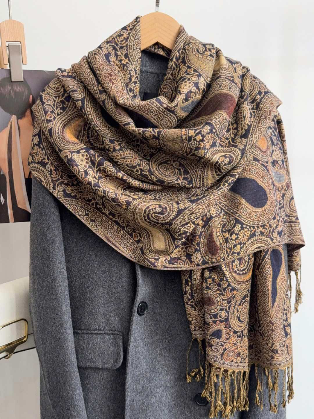 CrossKulture Paisley Woven Design Modal Shawl