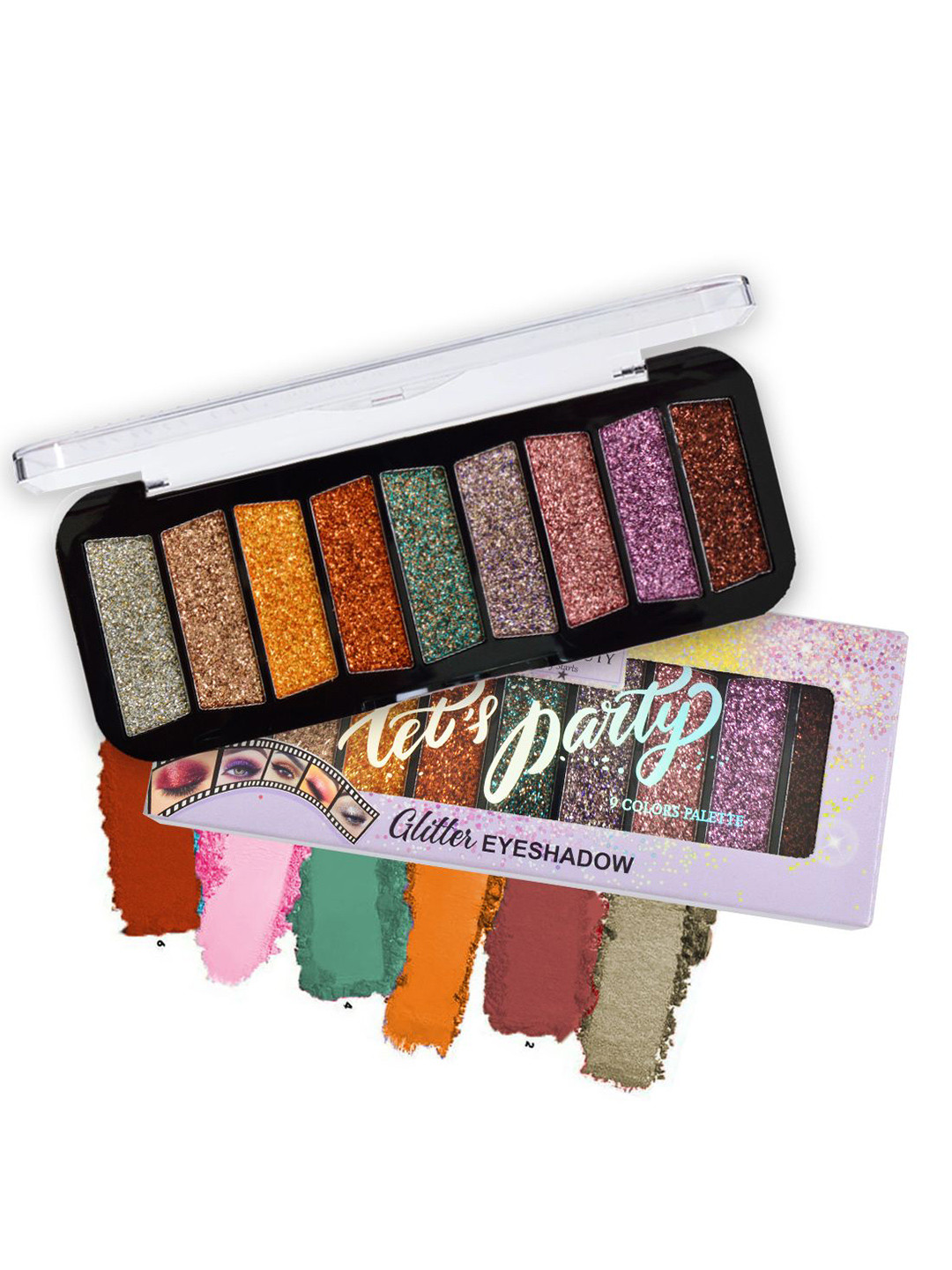 Adbeni 9 Color Glitter Eyeshadow Palette - 12g - Shade - 01