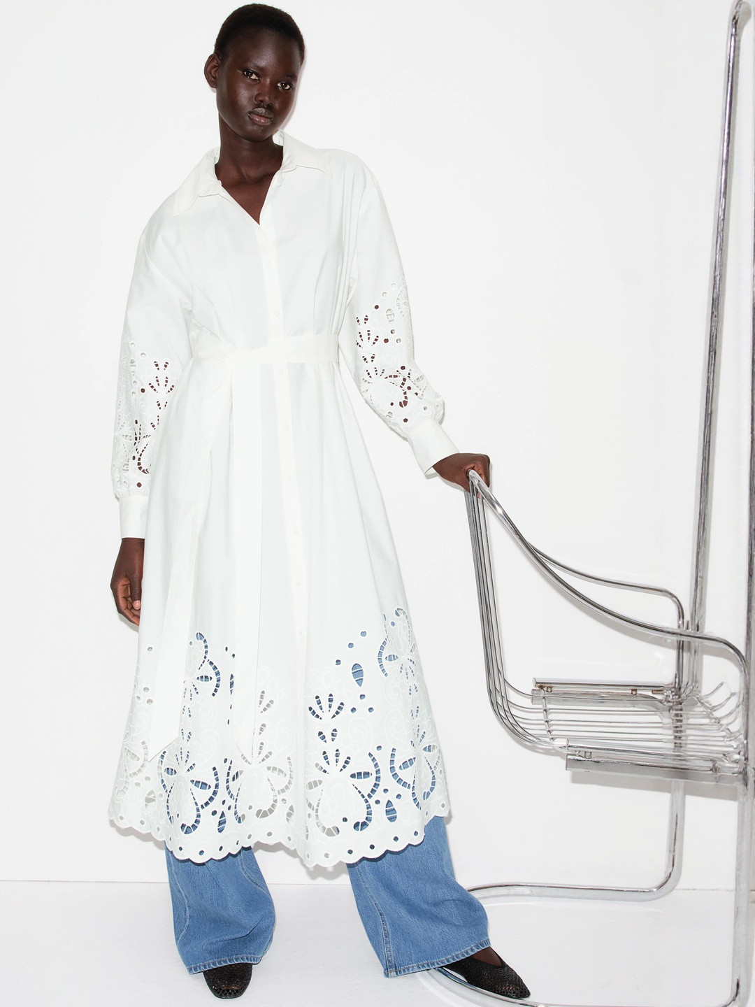 H&M Broderie Anglaise Shirt Dress