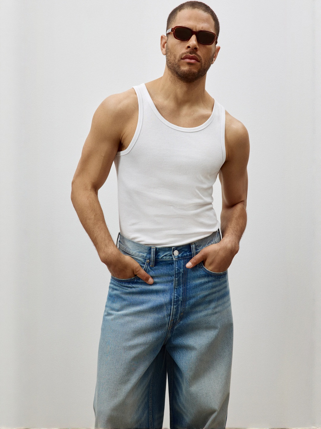 H&M Men Slim Fit Ribbed Vest Top