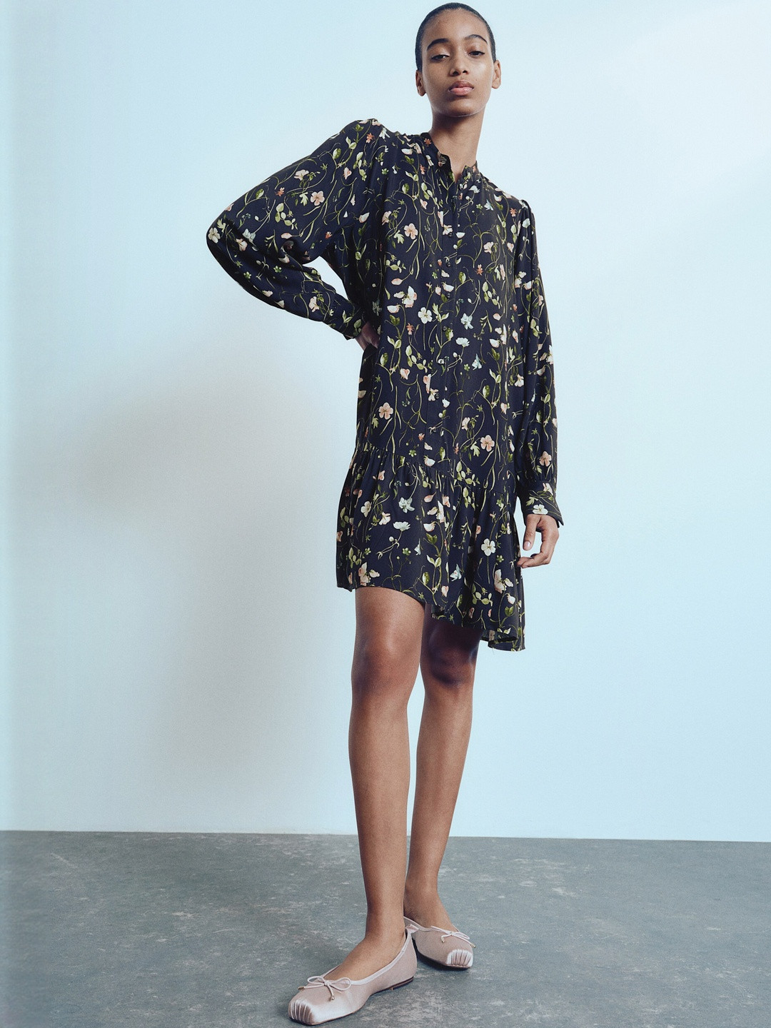 H&M Patterned Viscose Dress