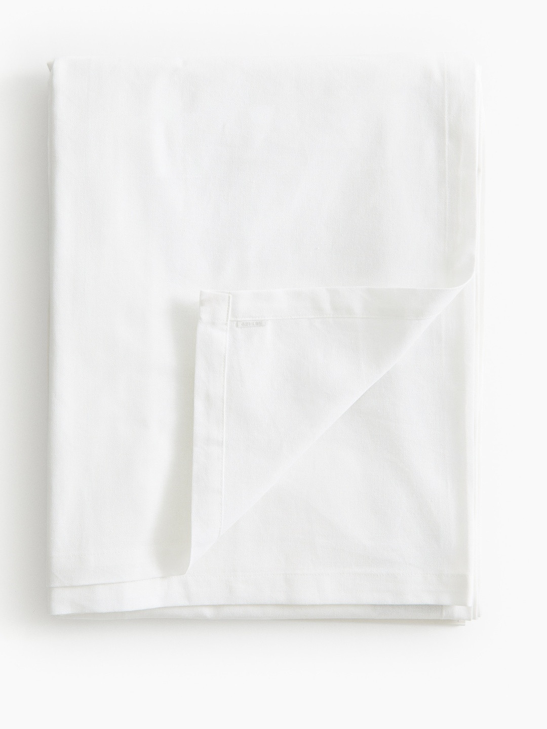 H&M White Self Design Cotton Tablecloth
