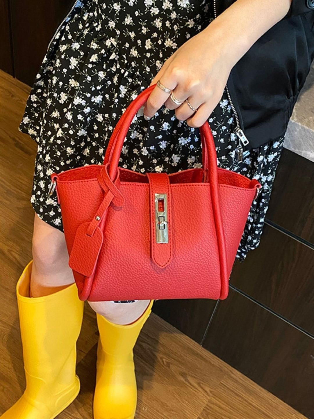 CORSICA Women Red PU Handheld Bag