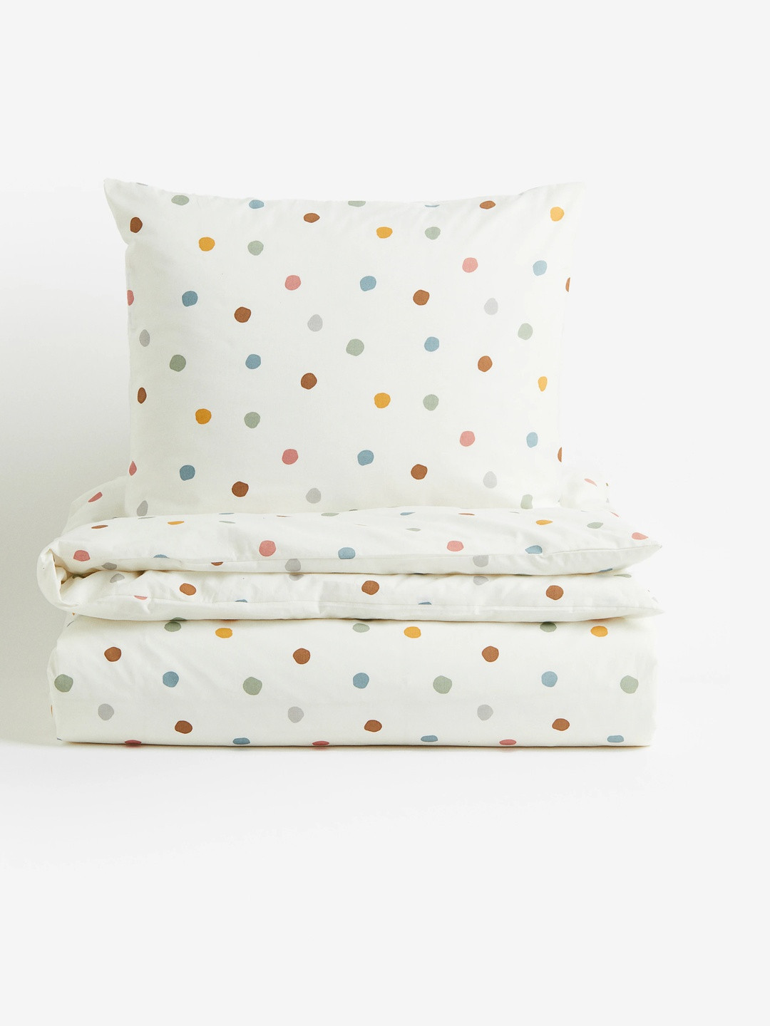 H&M White Cotton Single Duvet Cover Set