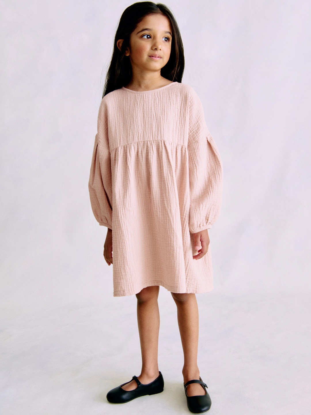 H&M Girls Cotton Muslin Dress