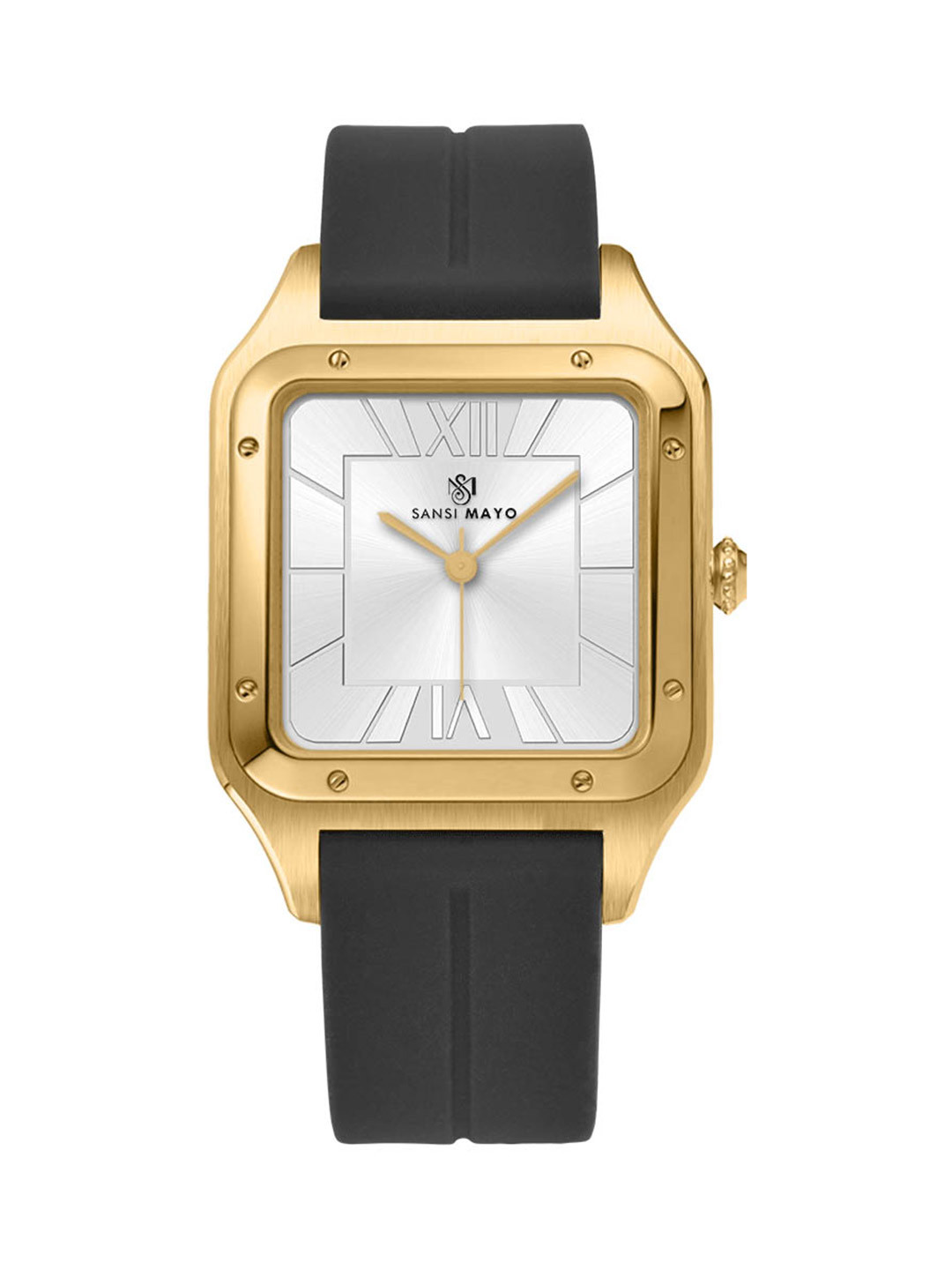 SANSIMAYO CARLS Men Bracelet Style Straps Analogue Watch SM-M-193-B-G-W