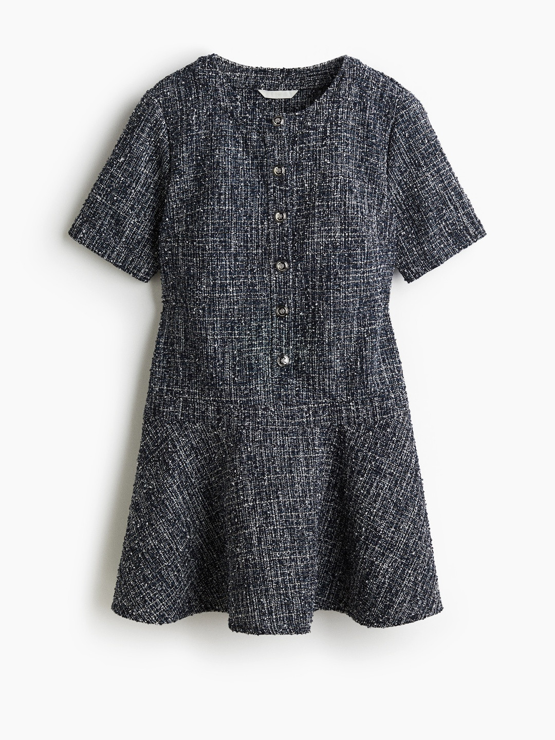 H&M Women Self Design Fit and Flare Boucl Dress