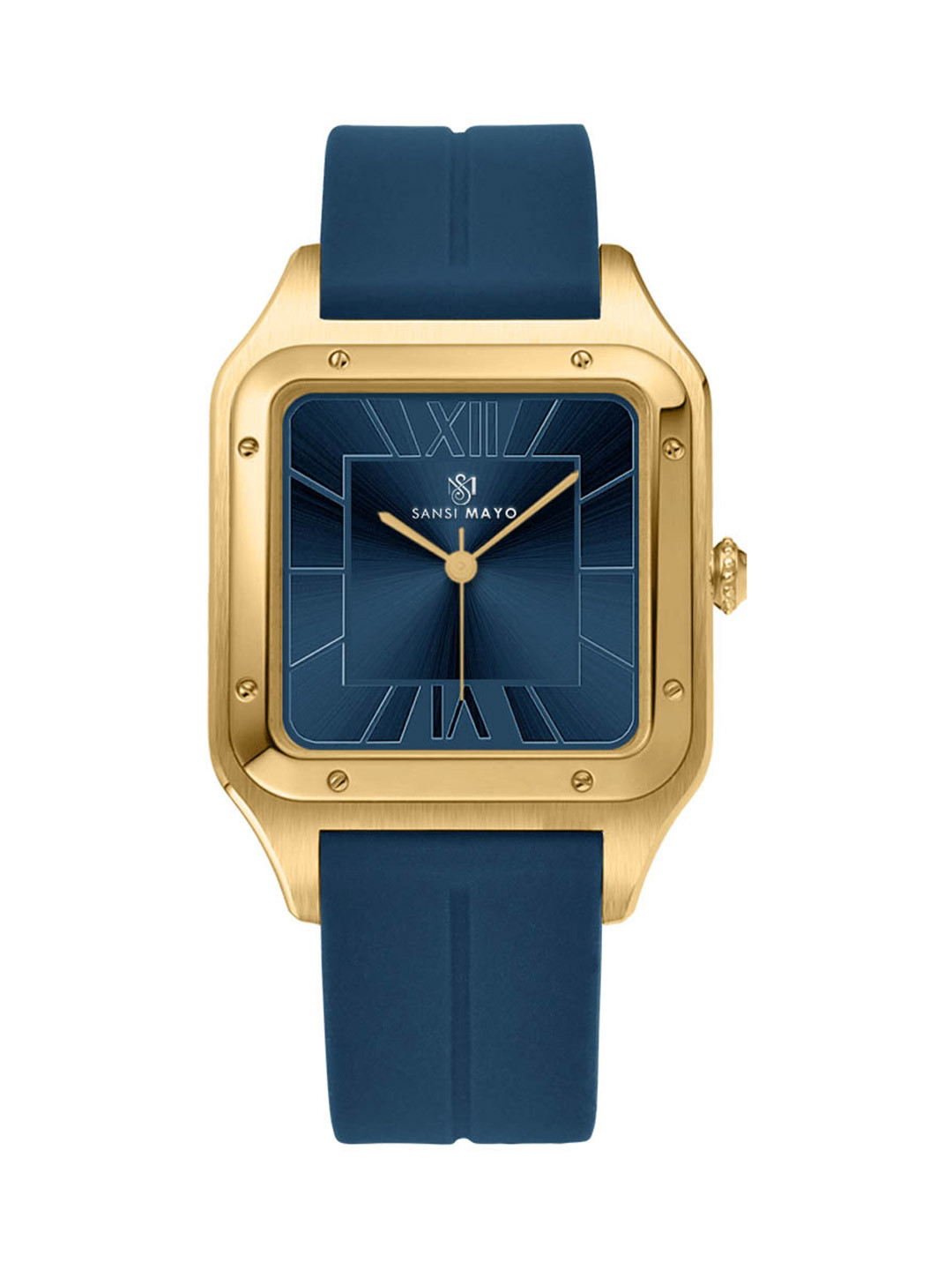 SANSIMAYO Men Bracelet Style Straps Analogue Watch SM-M-193-BL-G-BL