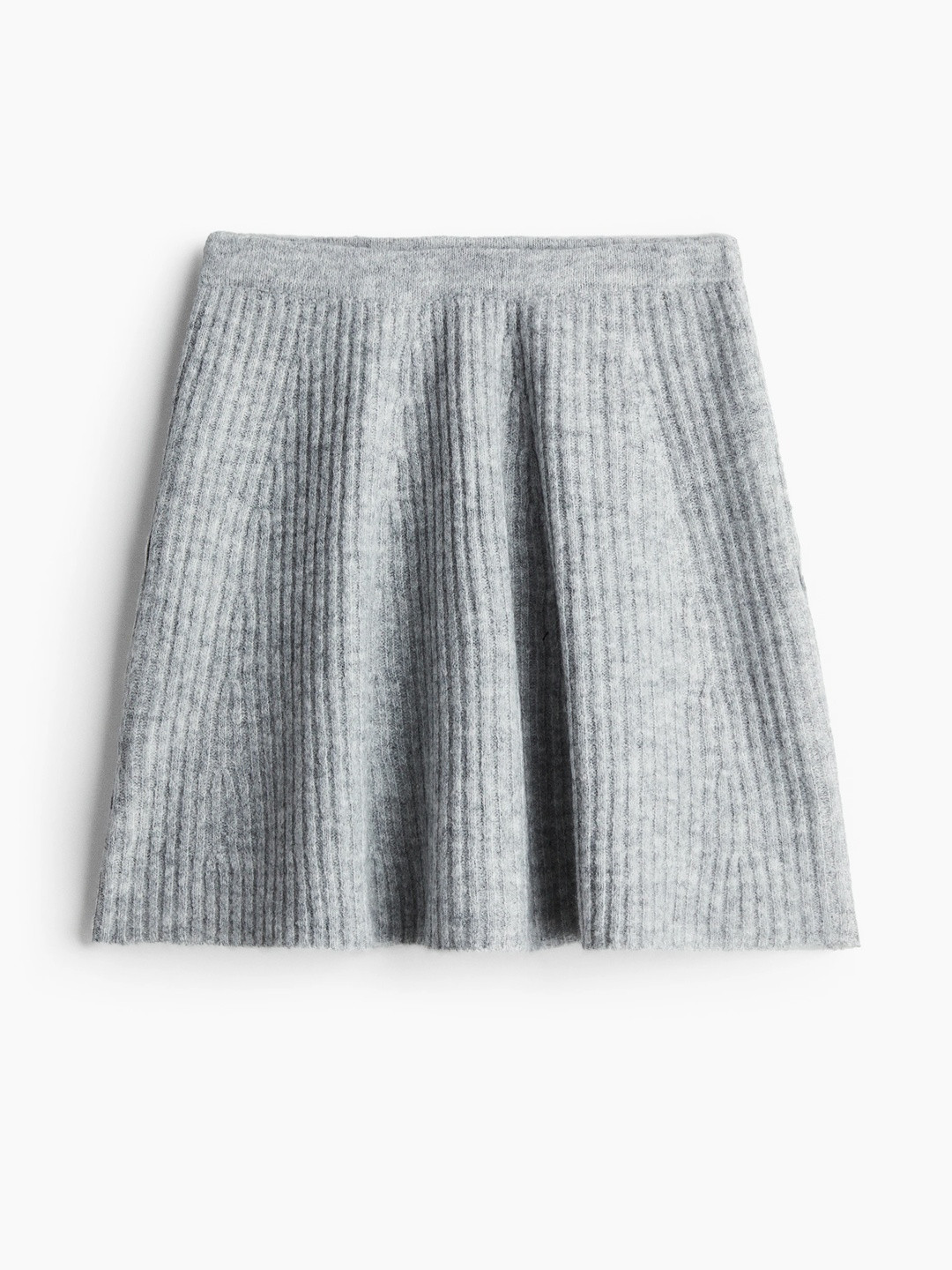 H&M Rib-Knit A-Line Mini Skirt