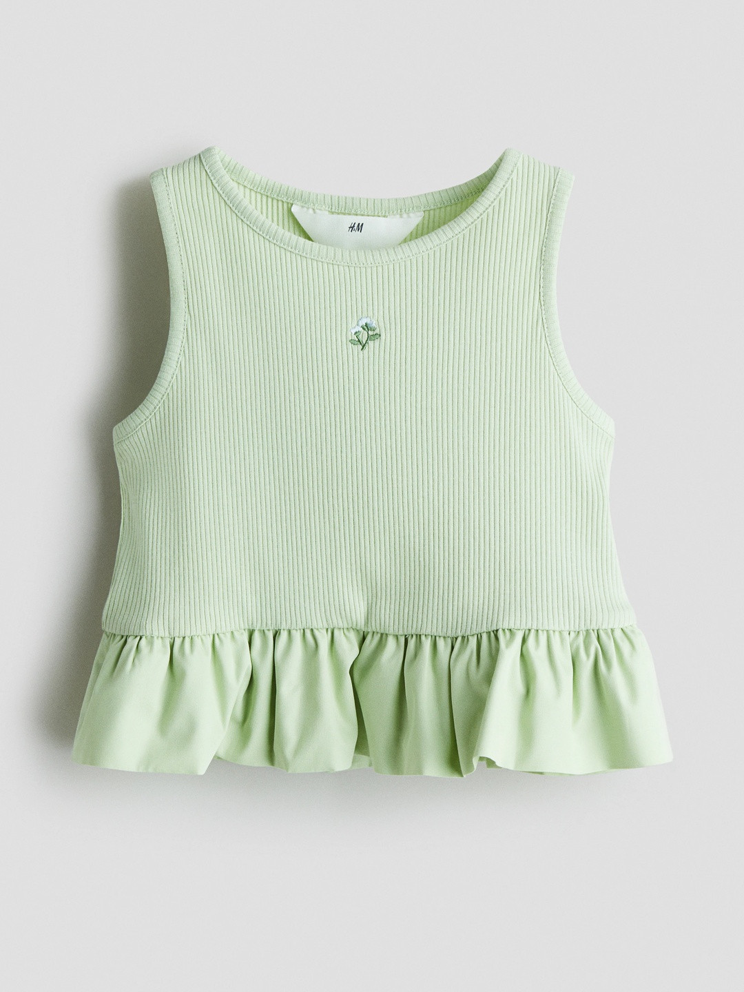 H&M Sleeveless Bubble-Hem Top