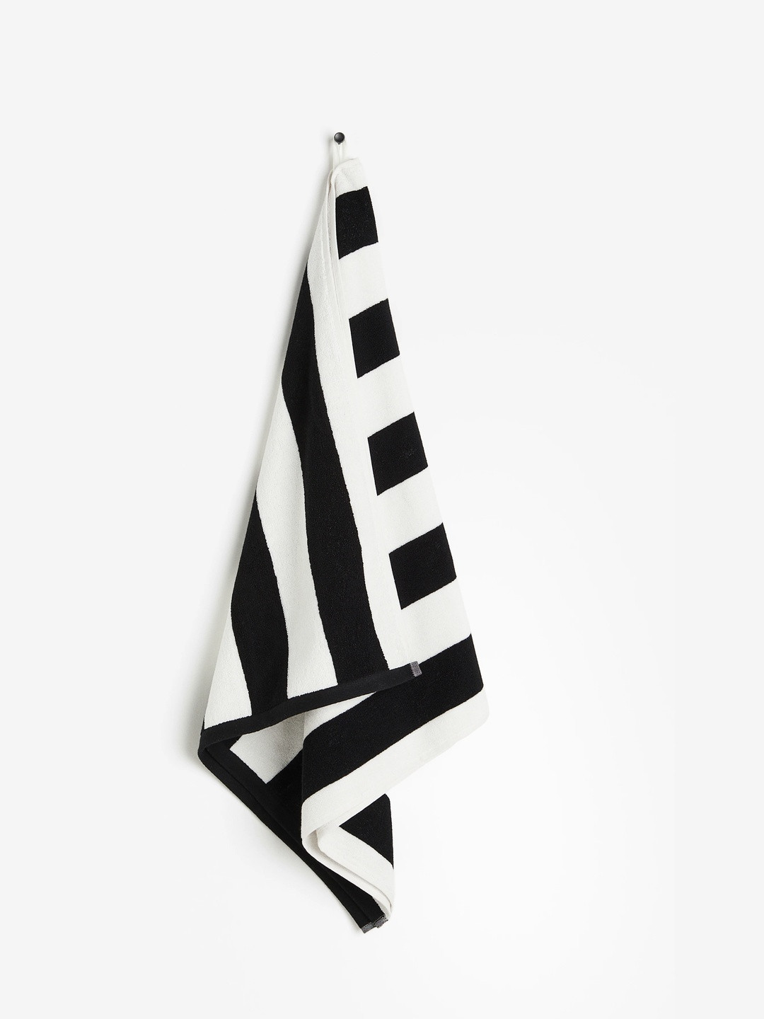H&M White & Black Bath Towel