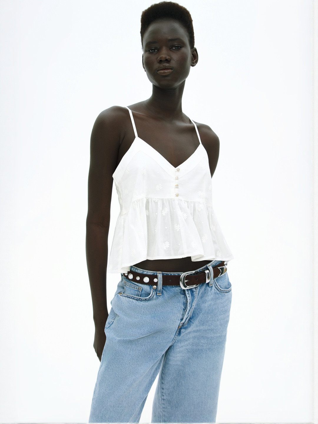 H&M Peplum Strappy Top