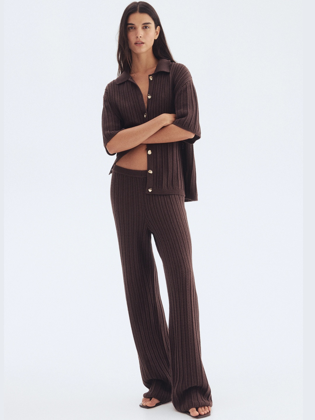 H&M Crochet-Look Trousers