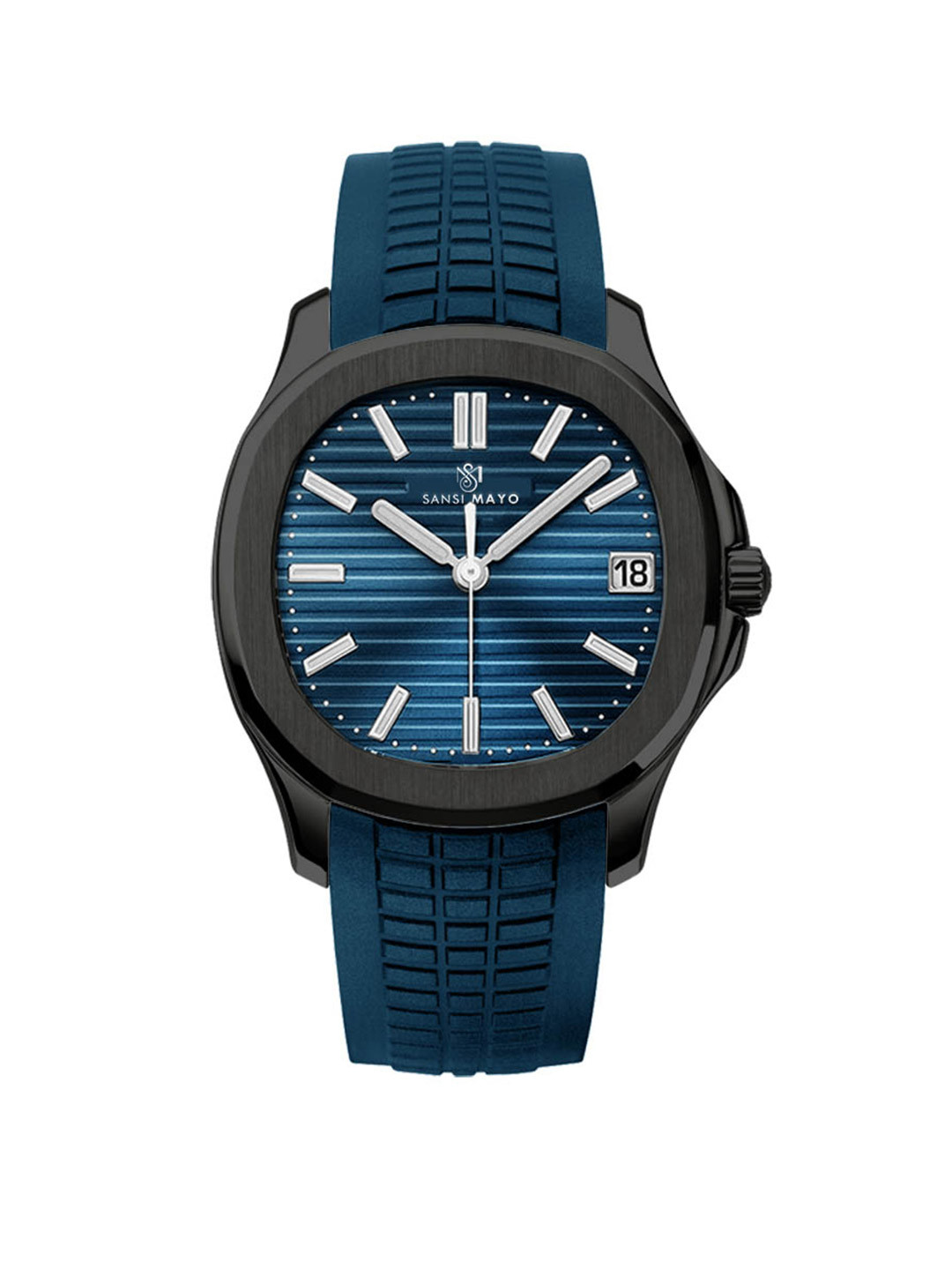 SANSIMAYO BETA Men Dial & Straps Analogue Watch SM-M-48-BL-B-BL