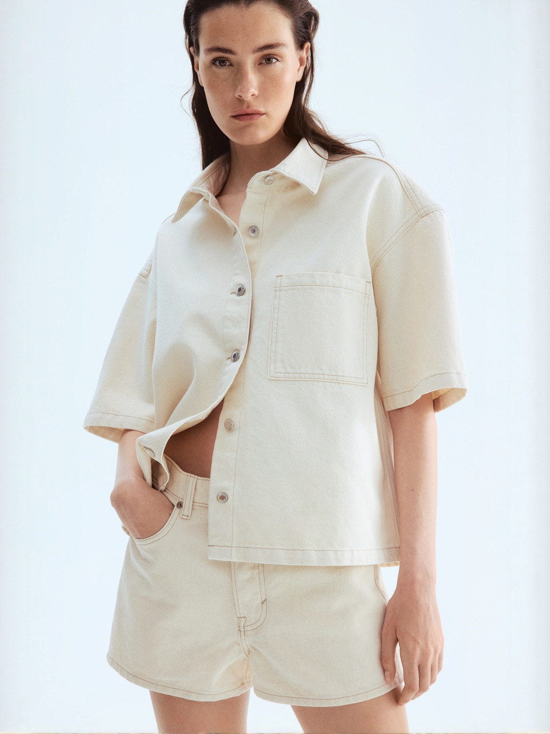 H&M Oversized Denim Shirt