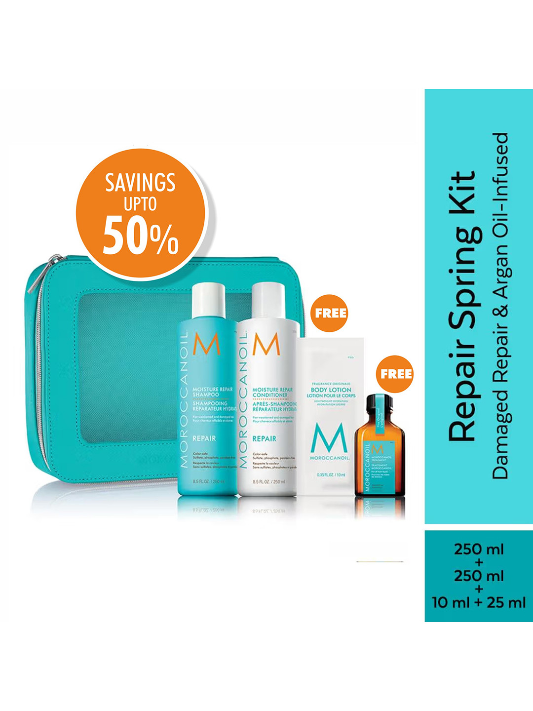 MOROCCANOIL Spring Repair Kit 2024 - Shampoo + Conditioner + Body Lotion + Treatment Oil