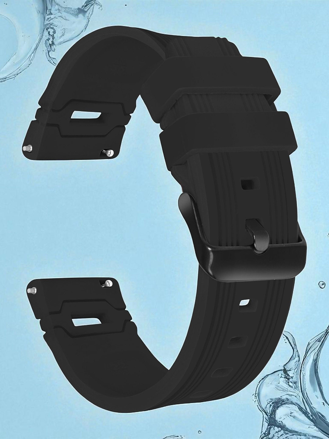 LORENZ Black Sport Watch Strap With Buckle Lock