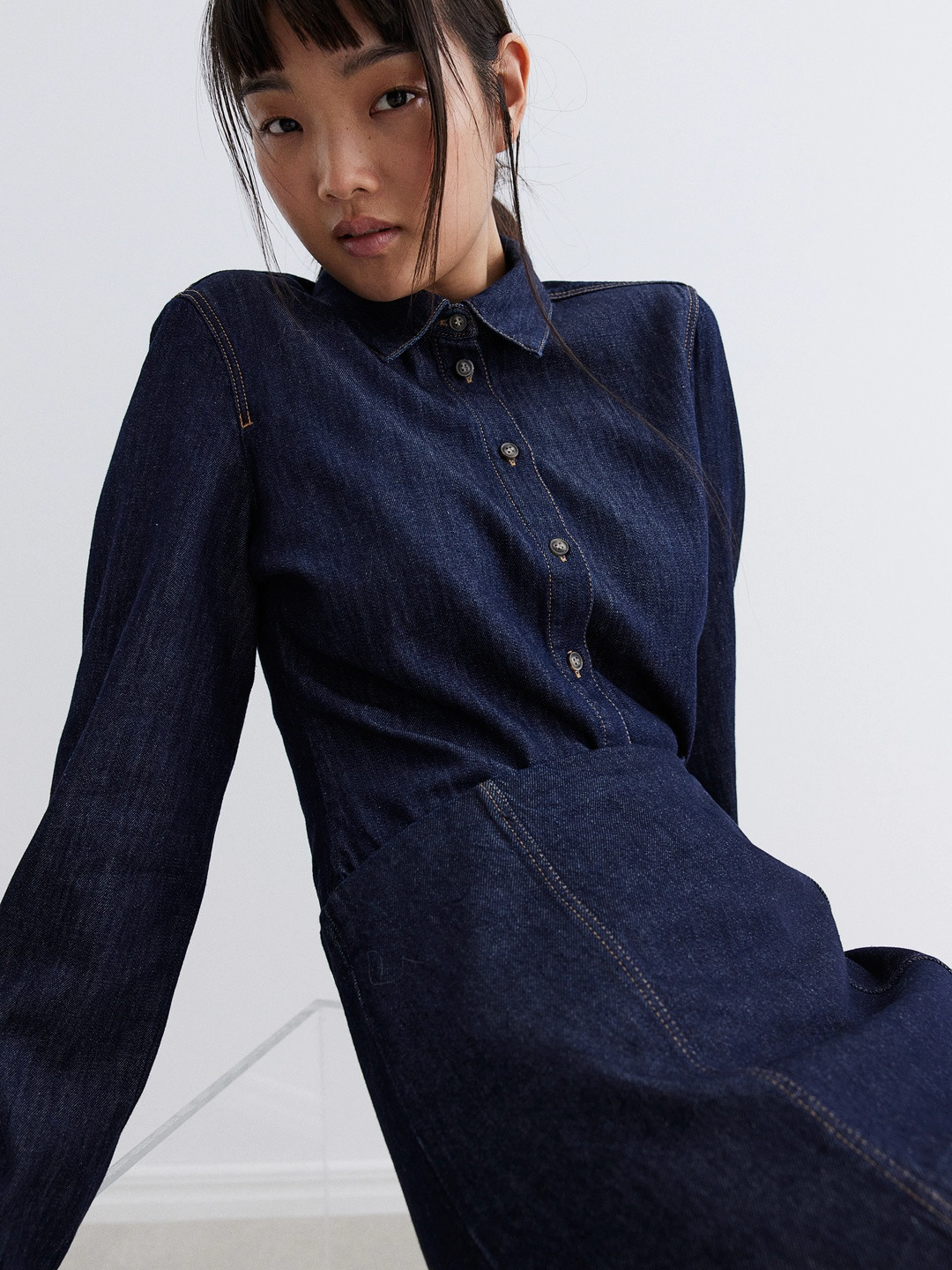 H&M Short Denim Shirt