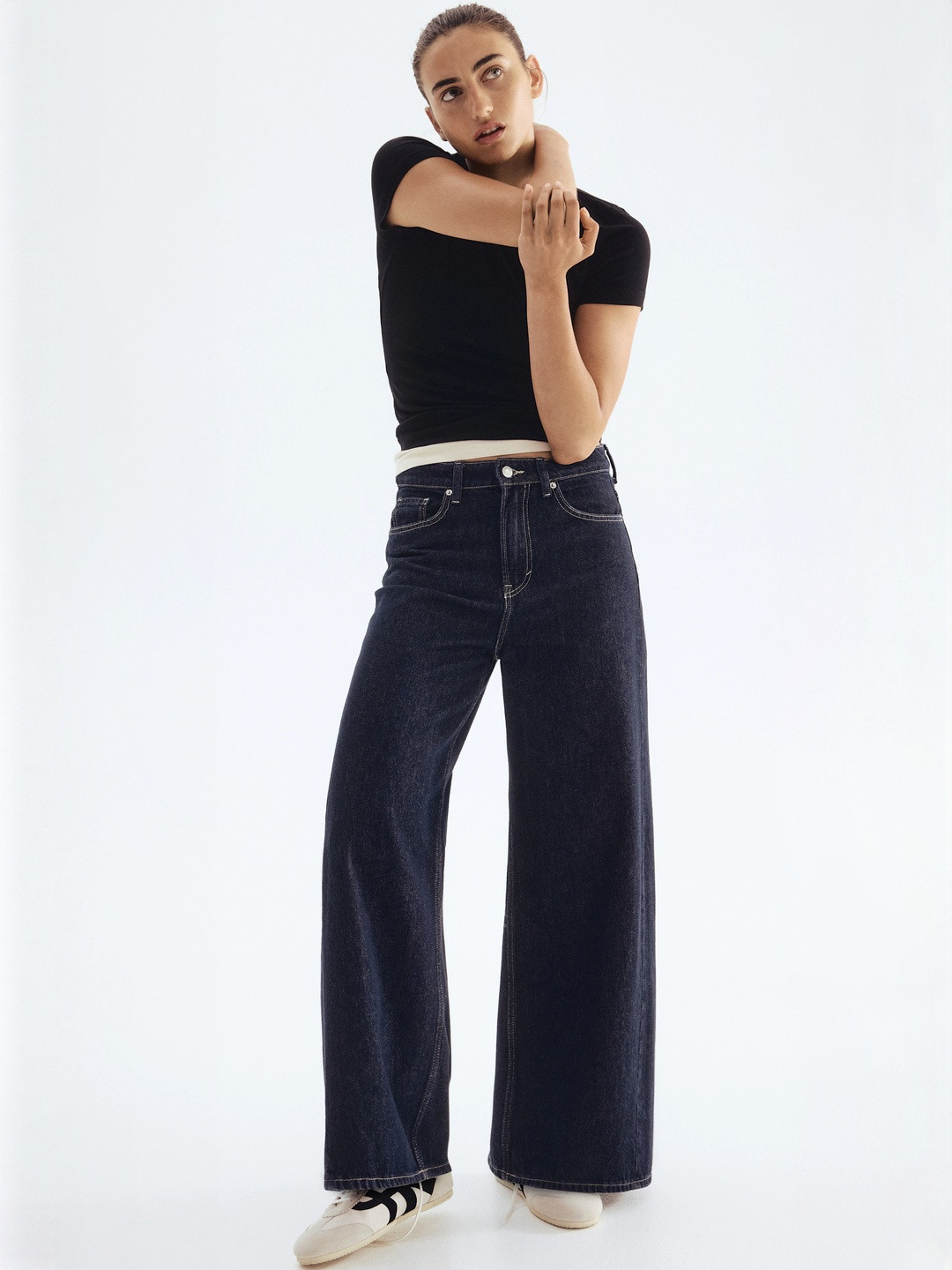 H&M Ribbed Modal-Blend T-shirt