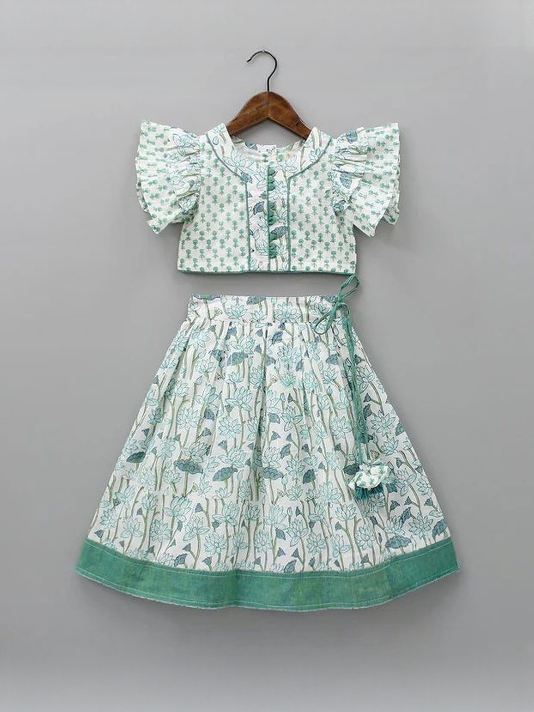 Leons Fab Girl Poly Silk Lehenga Choli Polyester Blouse Piece