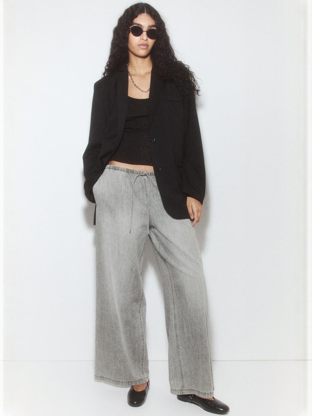 H&M Denim Drawstring Trousers