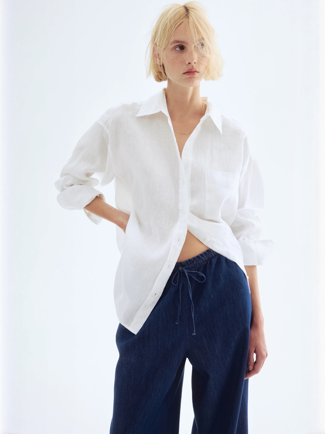 H&M Oversized Linen Shirt