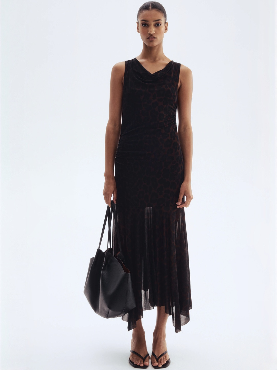 H&M Women Draped Mesh Dress