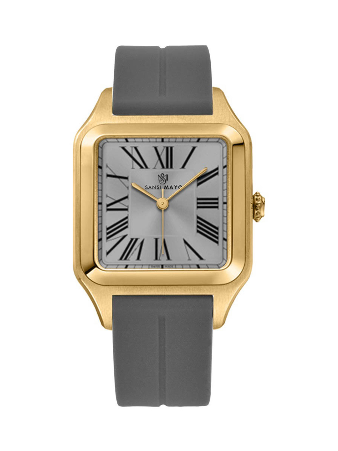 SANSIMAYO Men Dial & Bracelet Style Straps Analogue Watch SM-M-189-GR-G-GR