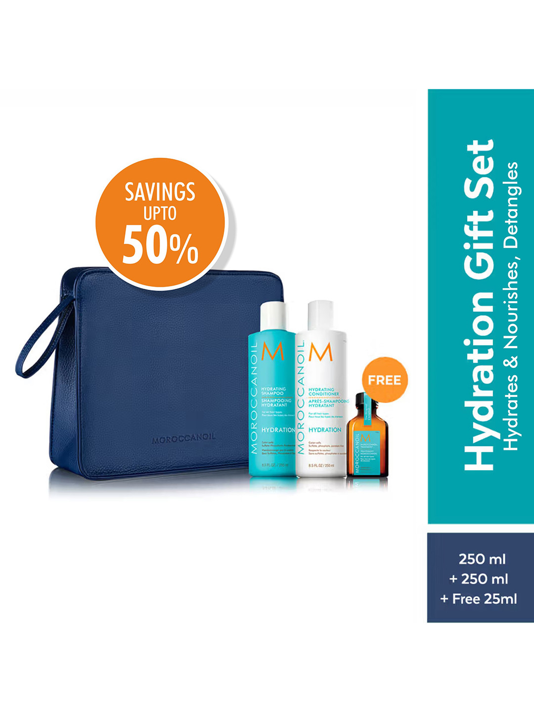 MOROCCANOIL Women Holiday Hydrating Paraban Free Hair Care Gift Set-525ml