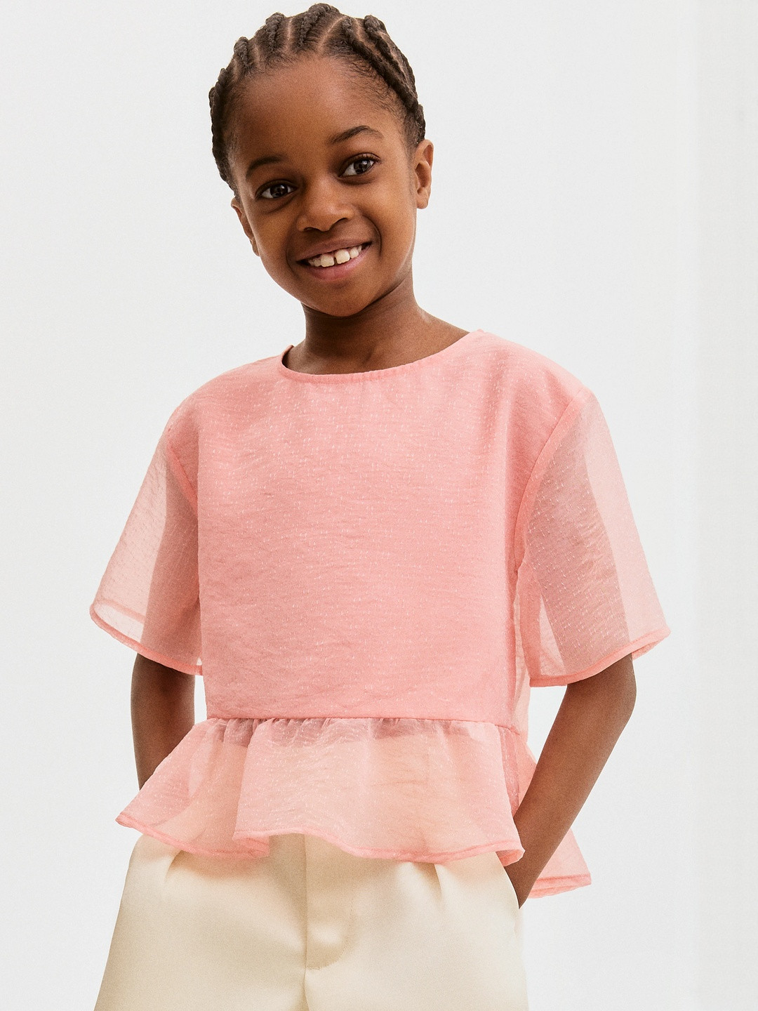 H&M Chiffon Peplum Top