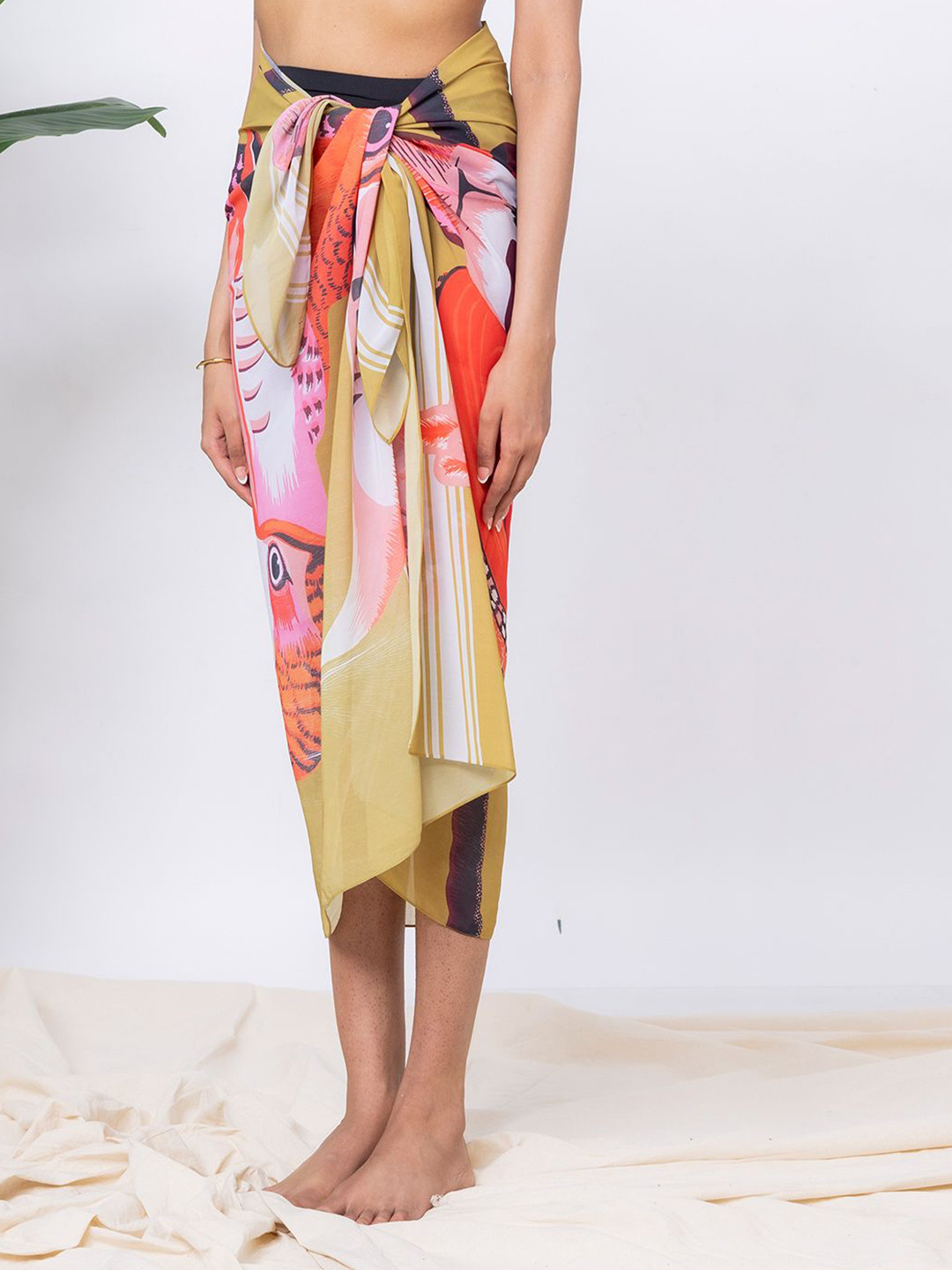 Aoba  Bird Sarong Swimwear Cover-Up Bottom