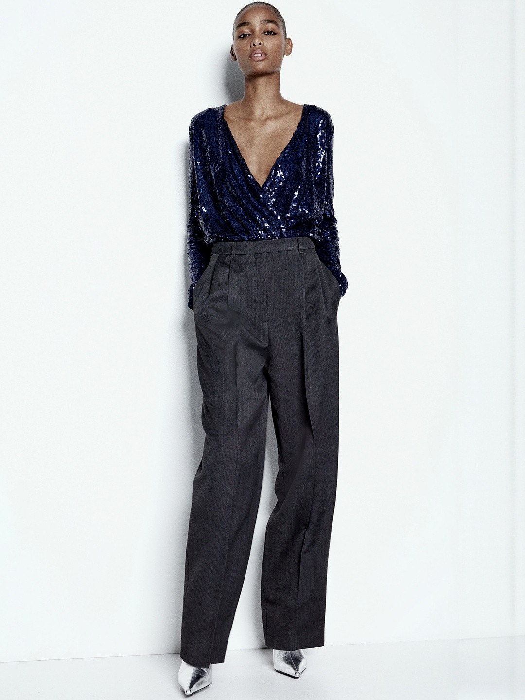 H&M Sequined Bodysuit