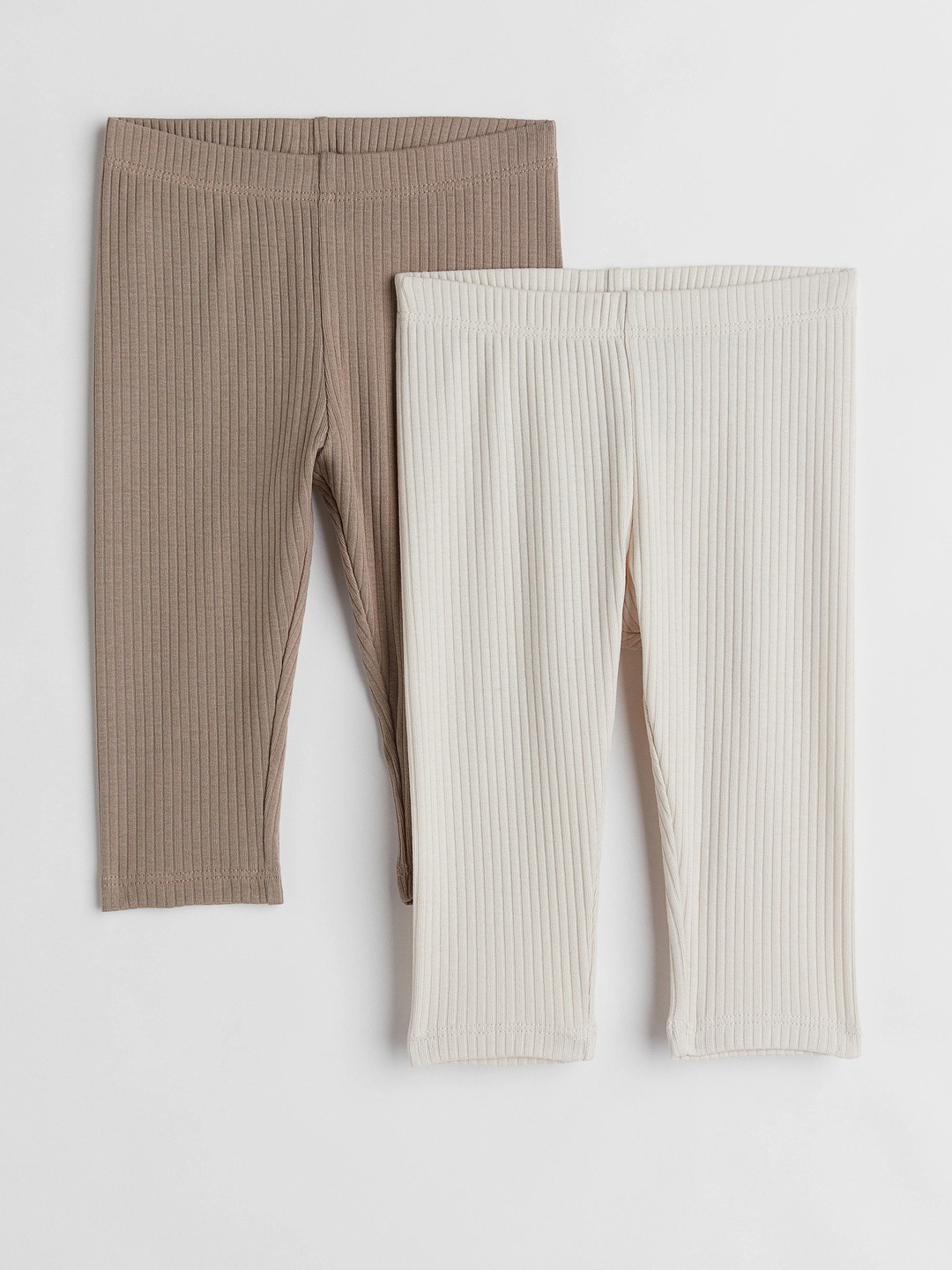 H&M Cream & Beige Pack of 2 Leggings