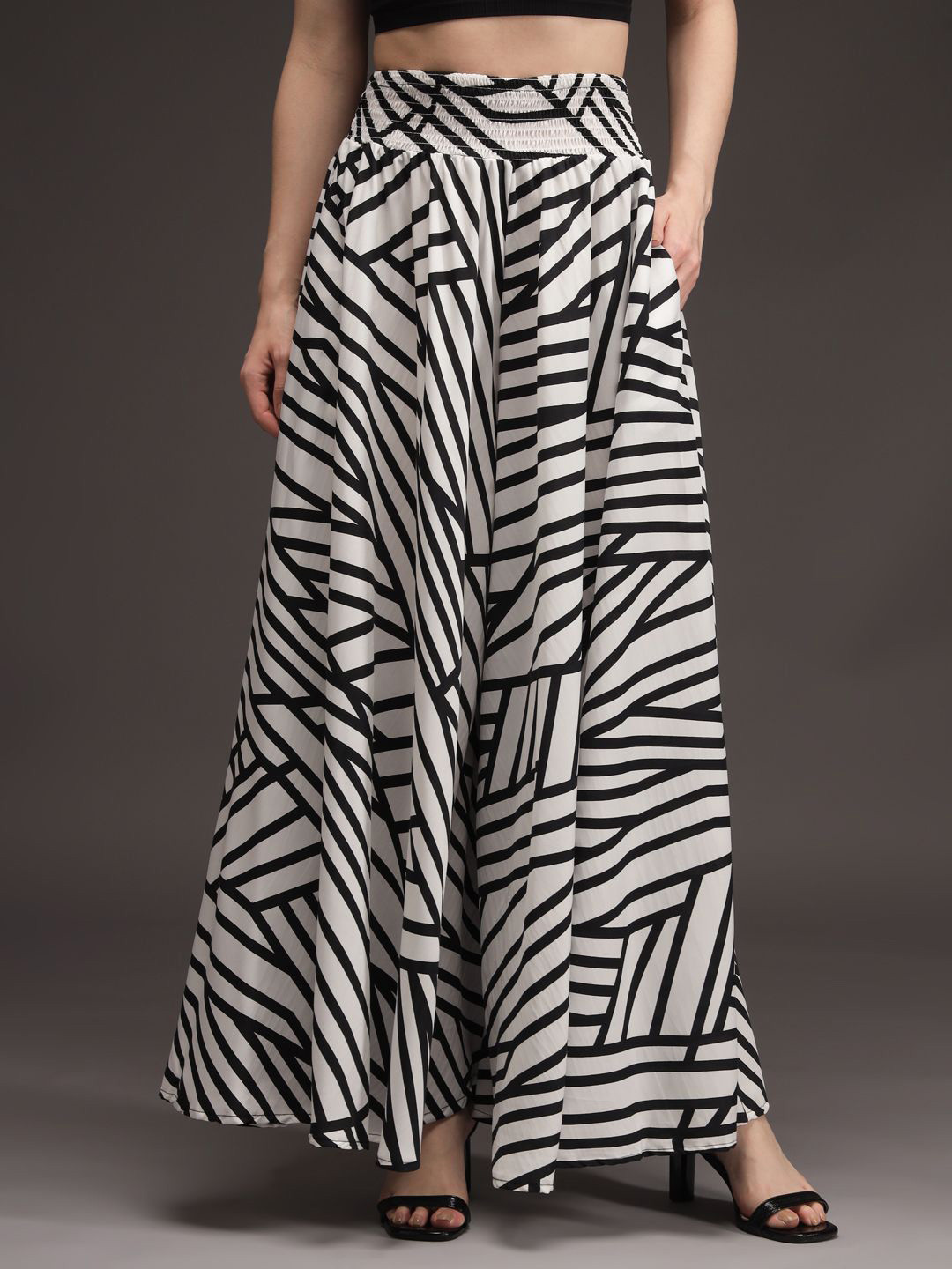 emeros Women Printed Flared Palazzos