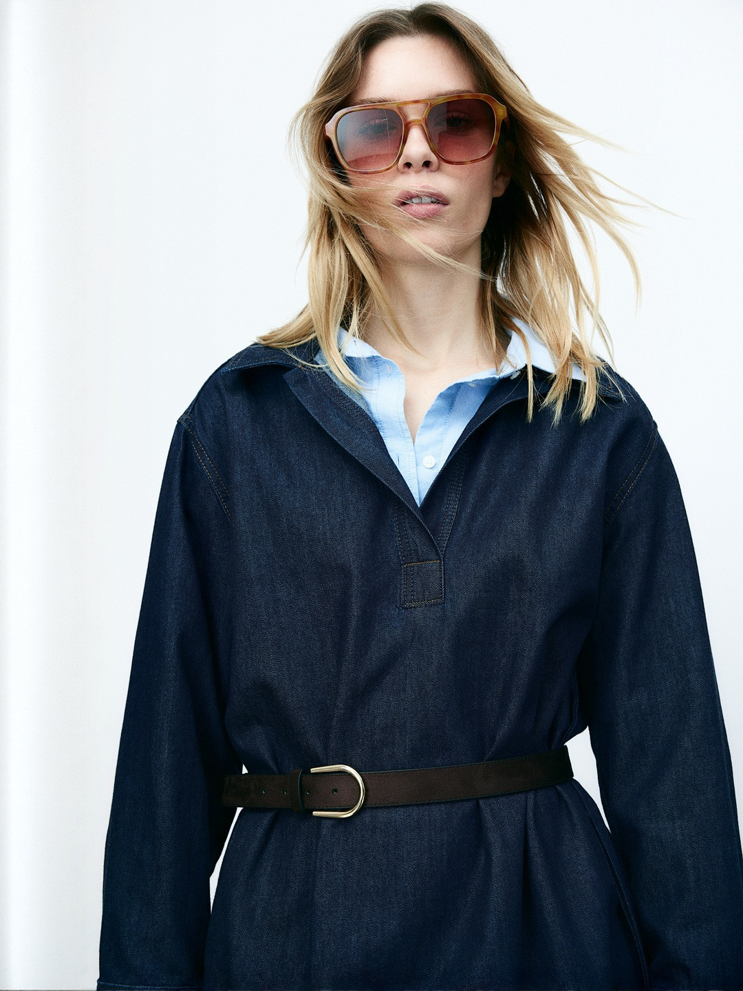 H&M Collared Denim Dress