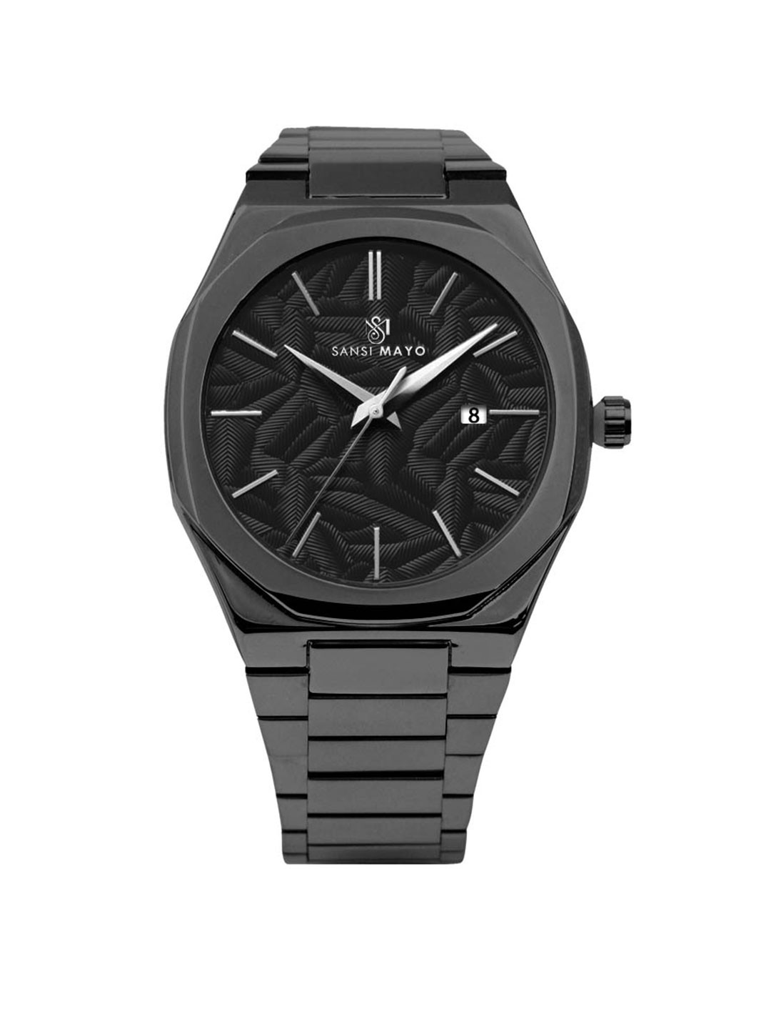 SANSIMAYO Ridox Men Dial & Stainless Steel Straps Analogue Watch SM-M-163-B-B-B