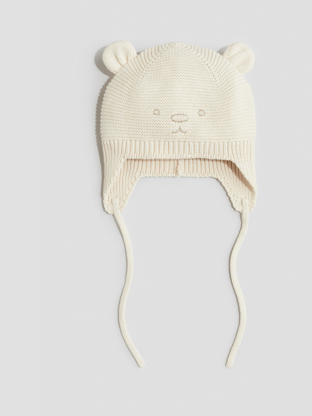 H&M Boys Knitted Chin-Tie Beanie