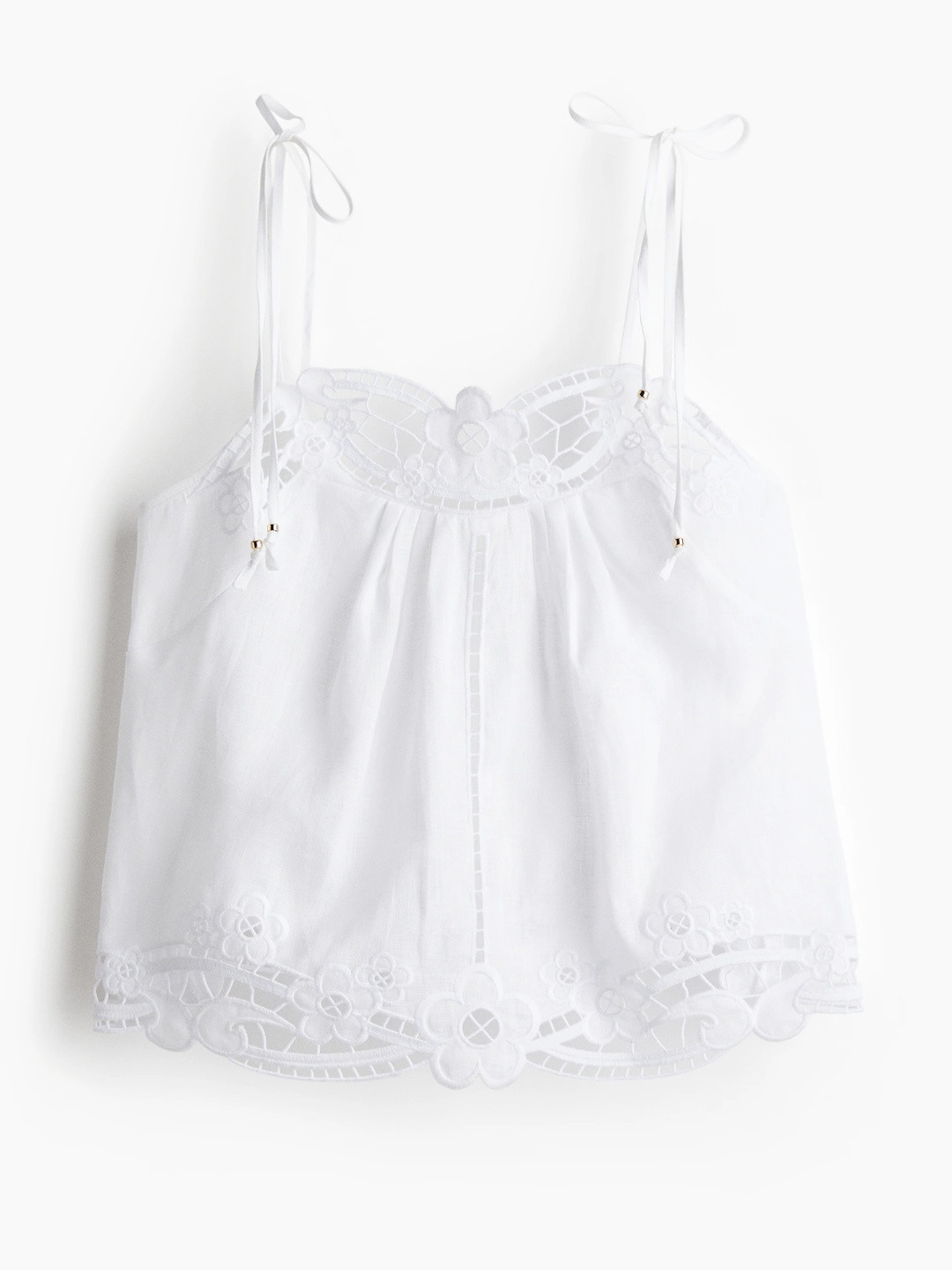 H&M Linen Tie-Strap Top