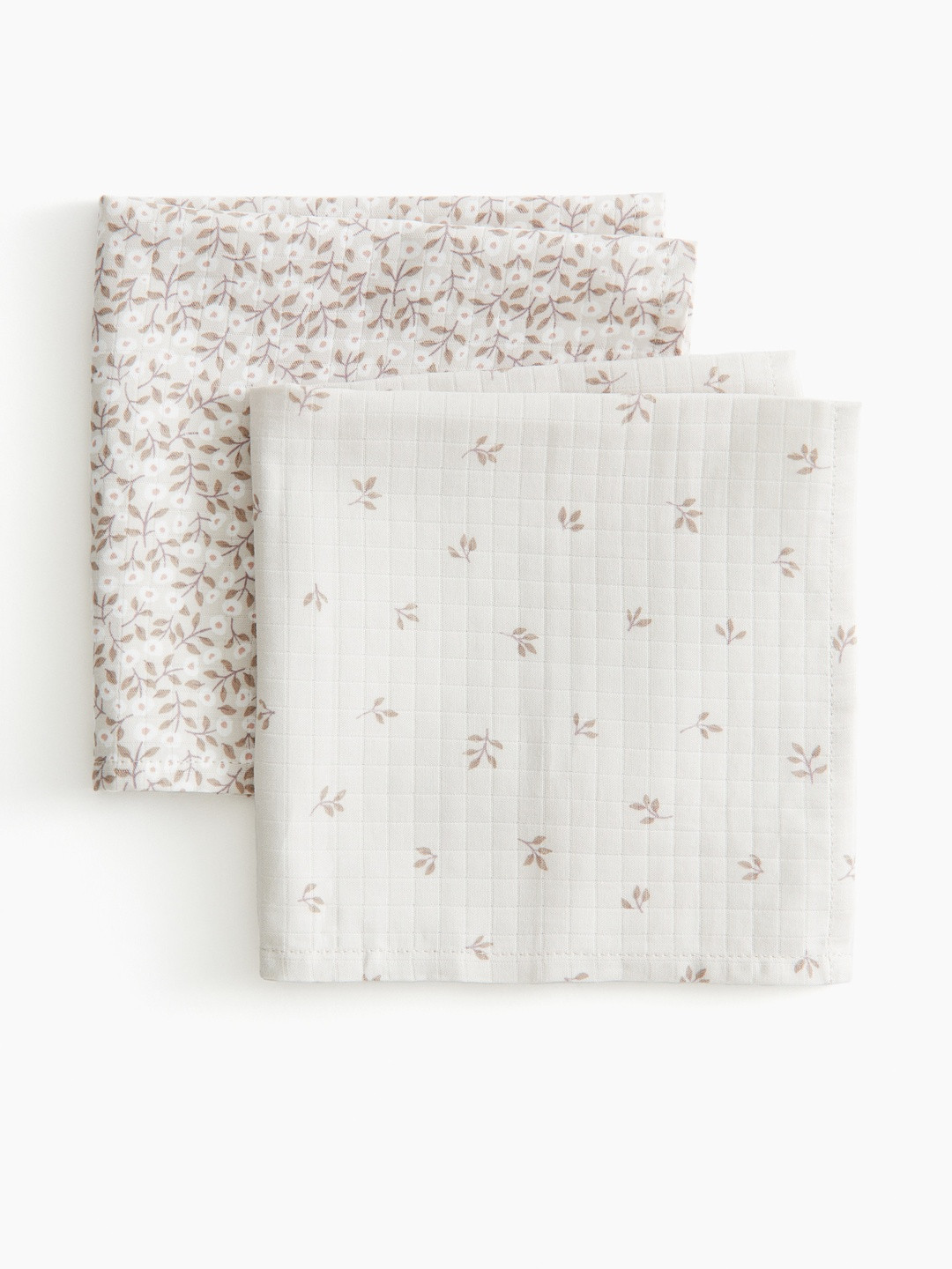H&M Boys Pure Cotton 2-Pack Small Muslin Cloths