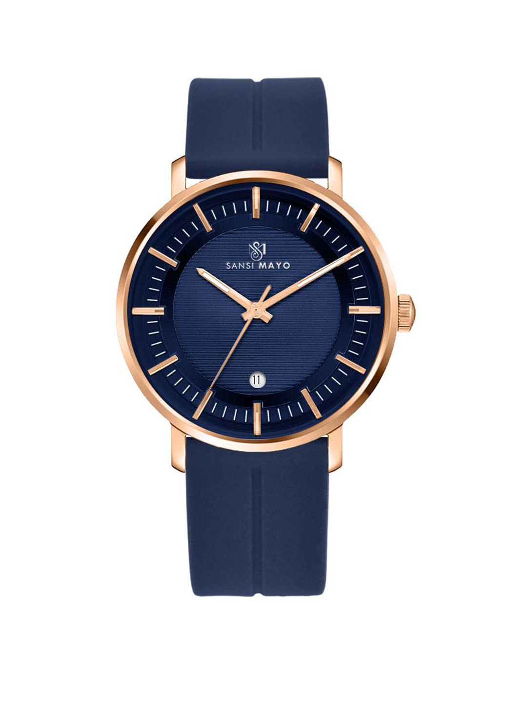 SANSIMAYO Men Bracelet Style Straps Analogue Watch SM-M-171-BL-RG-BL