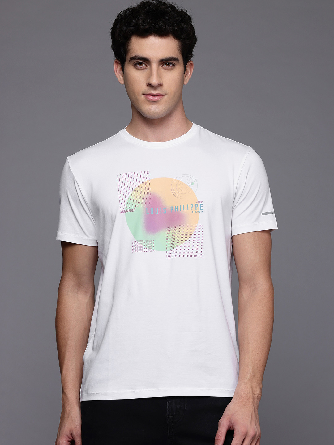 Louis Philippe Ath.Work Printed Slim Fit T-shirt
