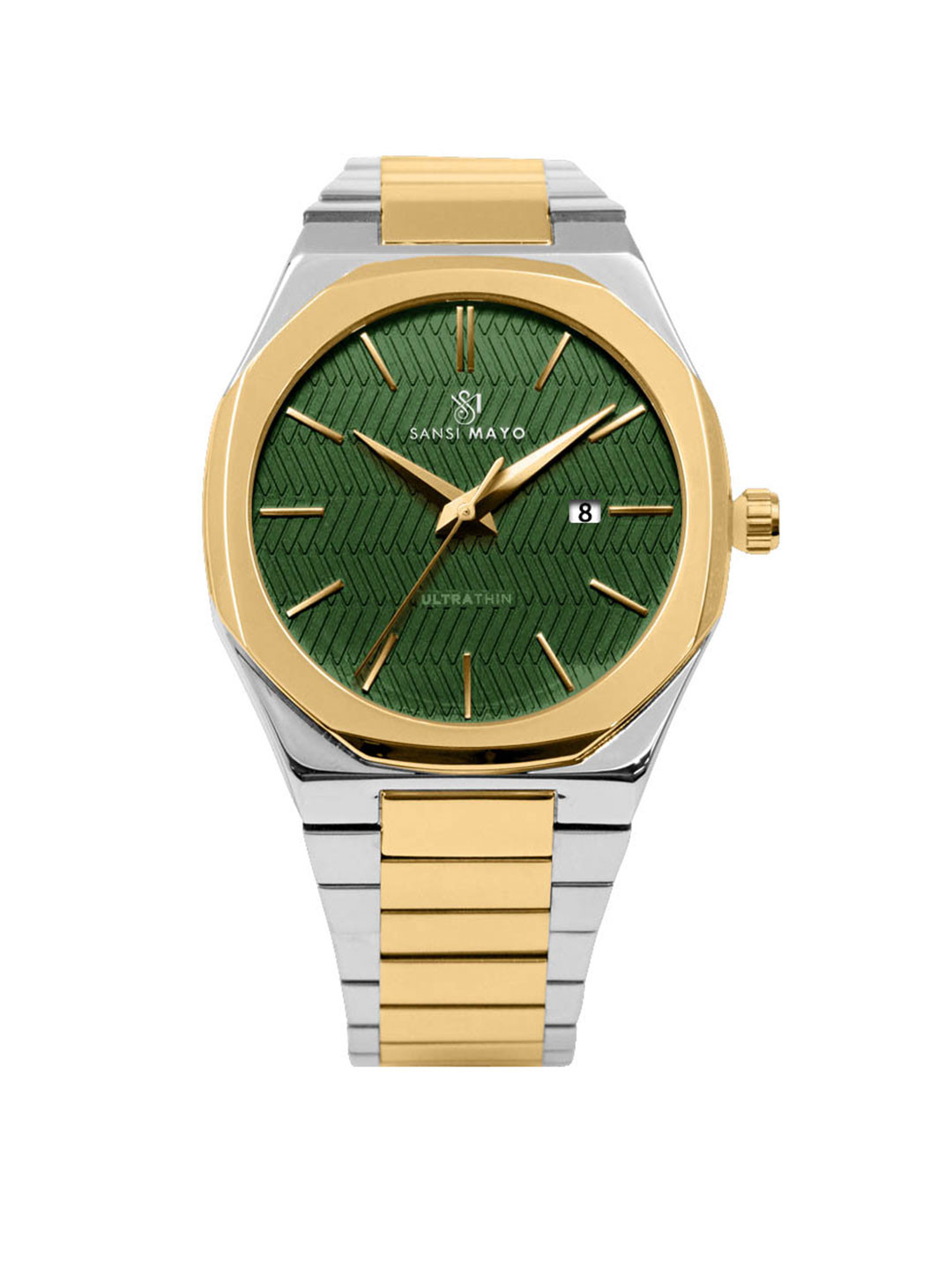 SANSIMAYO Brauo Men Dial & Stainless Steel Analogue Watch SM-M-162-TTSG-SG-GE