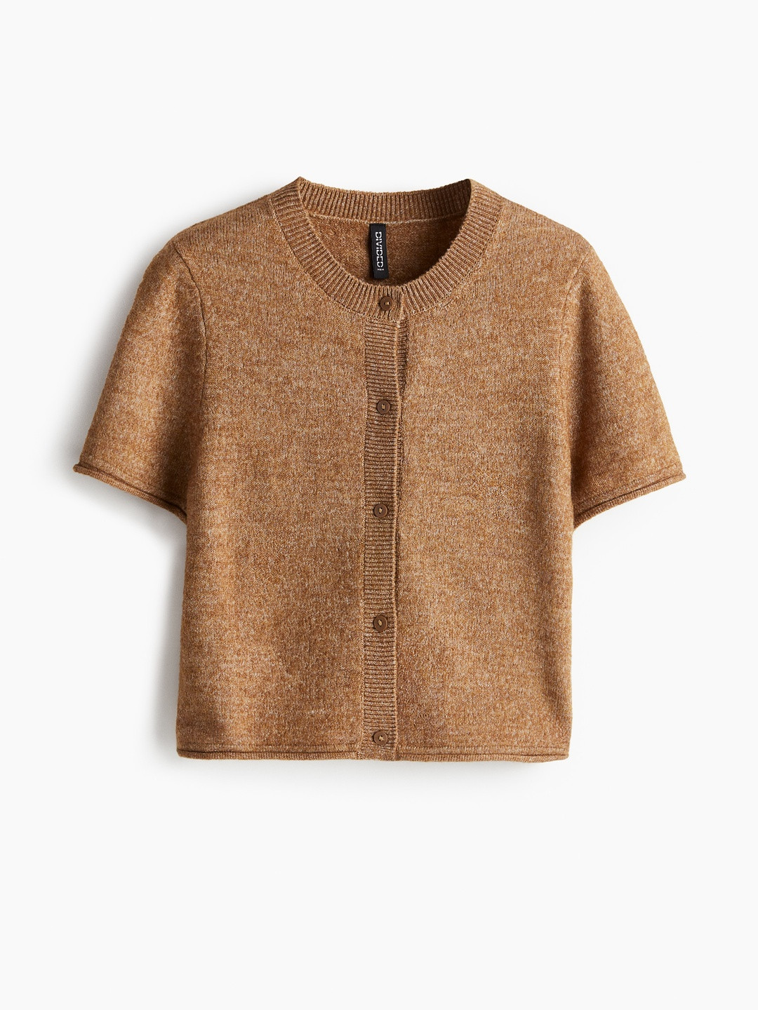 H&M Women Short-Sleeved Fine-Knit Cardigan