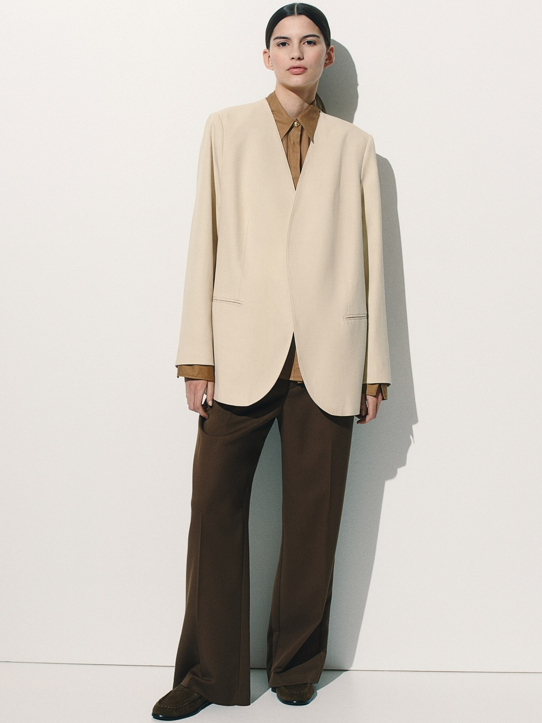 H&M Collarless Oversized Blazer